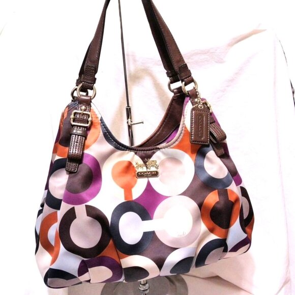 Just Like New! Coach Signature Madison Opt Art Triple Compartment - Picture 1 of 6